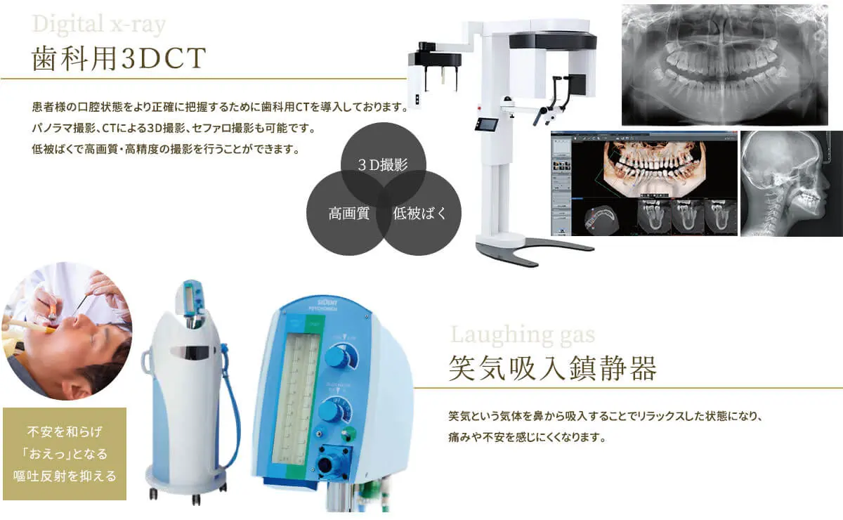 歯科用CT・笑気吸入鎮静器